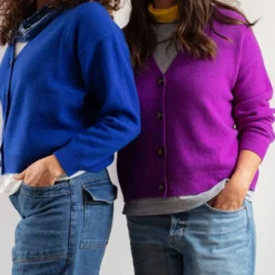 Merci - Gilet Lucia en Laine - Bleu