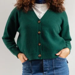 Merci - Gilet Lucia en Laine - Vert