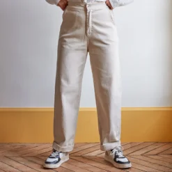 Merci - Pantalon en coton - Craie