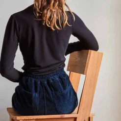 Merci - Pantalon en velours côtelé - Bleu Marine