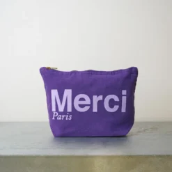 Merci - Pochette en coton - Violet & Lila