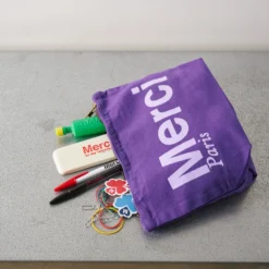 Merci - Pochette en coton - Violet & Lila