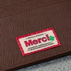 Merci - Porte Carte Plat - Chocolat