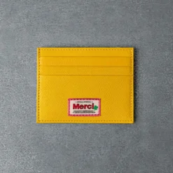 Merci - Porte Carte Plat - Jaune
