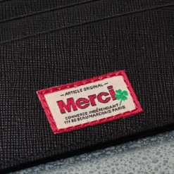 Merci - Porte Carte Plat - Noir