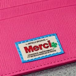 Merci - Porte Carte Plat - Rose