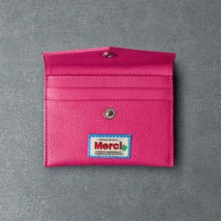Merci - Porte Carte à Rabat - Rose