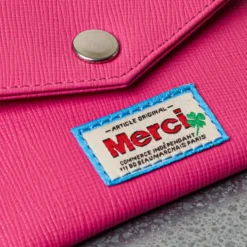Merci - Porte Carte à Rabat - Rose