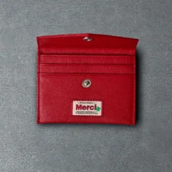 Merci - Porte Carte à Rabat - Rouge