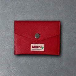 Merci - Porte Carte à Rabat - Rouge