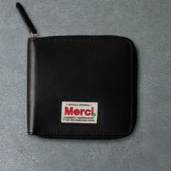 Merci - Porte Feuille Zip - Noir