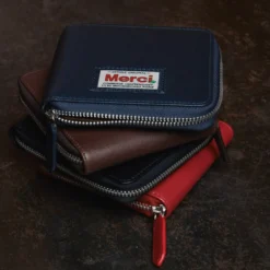 Merci - Porte Feuille Zip - Rouge