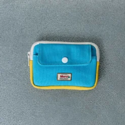 Merci - Porte Monnaie Candide - Bleu & Jaune