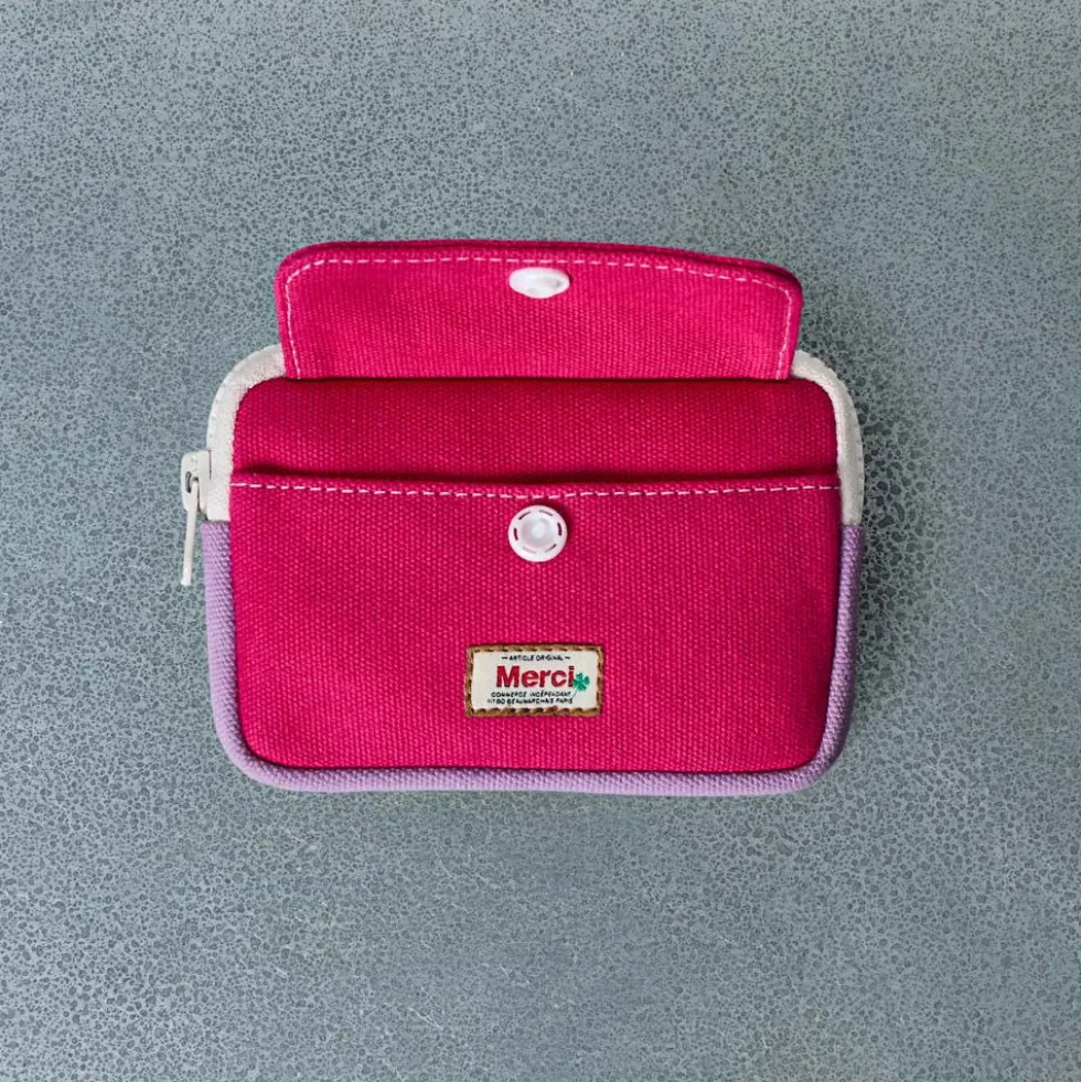 Merci - Porte Monnaie Candide - Fuchsia & Lila