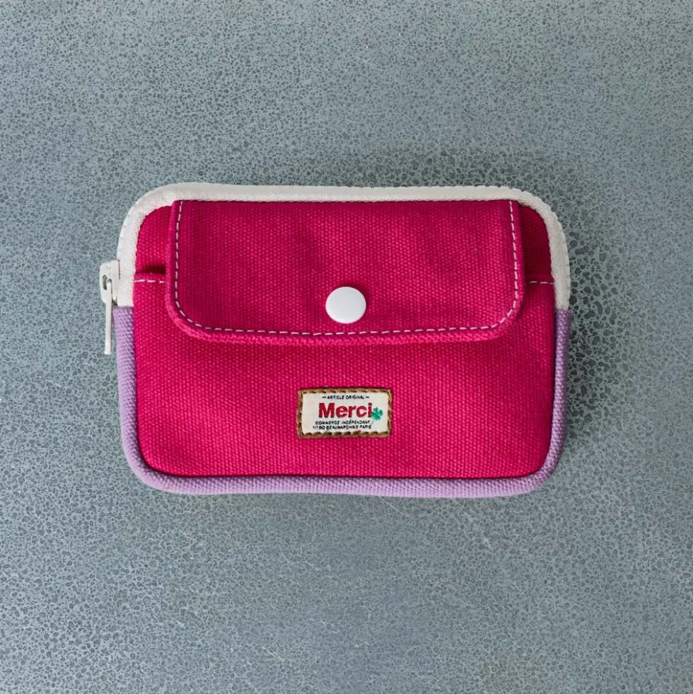 Merci - Porte Monnaie Candide - Fuchsia & Lila