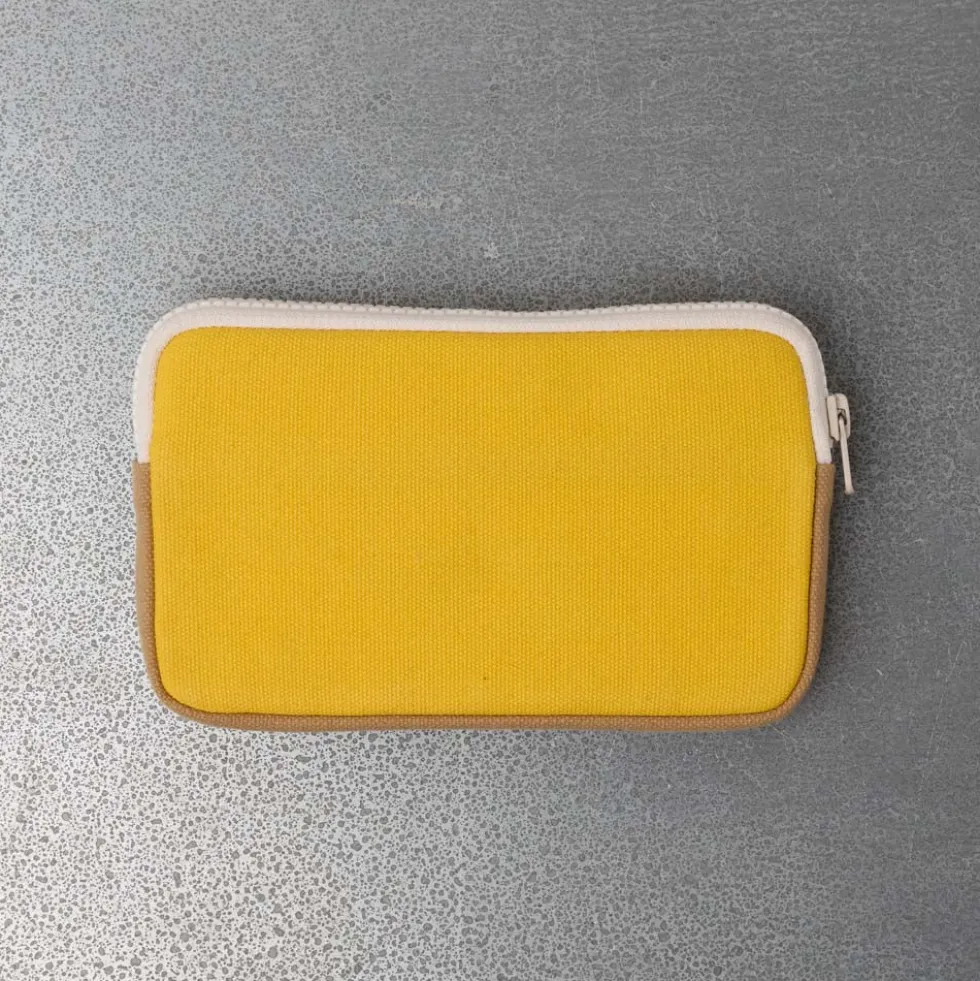 Merci - Porte Monnaie Candide M - Jaune & Beige
