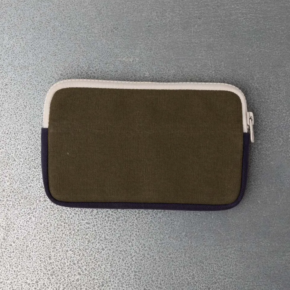 Merci - Porte Monnaie Candide M - Olive & Marine
