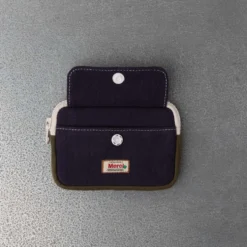 Merci - Porte Monnaie Candide S - Marine & Olive