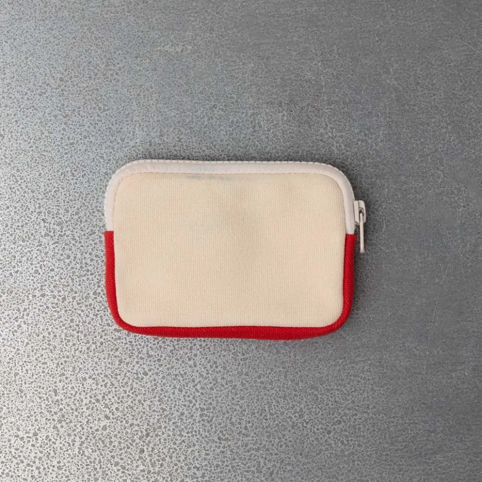 Merci - Porte Monnaie Candide S - Ecru & Rouge