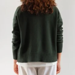 Merci - Pull col cheminée en cachemire - Kaki
