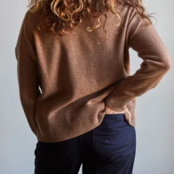 Merci - Pull col cheminée en cachemire - Camel