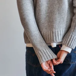 Merci - Pull en laine - Gris