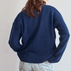 Merci - Pull en laine - Marine