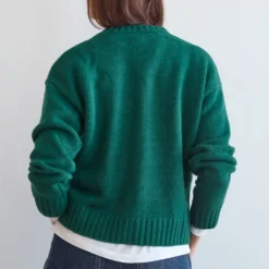 Merci - Pull en laine - Vert Forêt