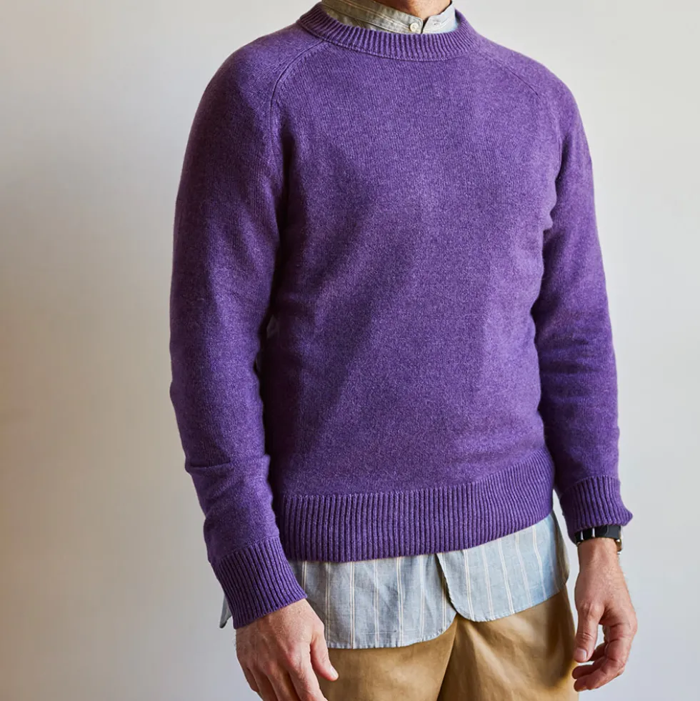 Merci - Pull Sweat Man en cachemire - Violet
