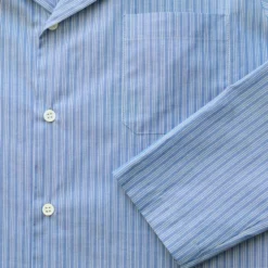 Merci - Pyjama en Coton - Rayures Doubles Bleu