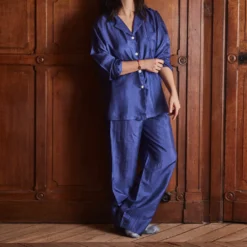Merci - Pyjama en Soie - Bleu