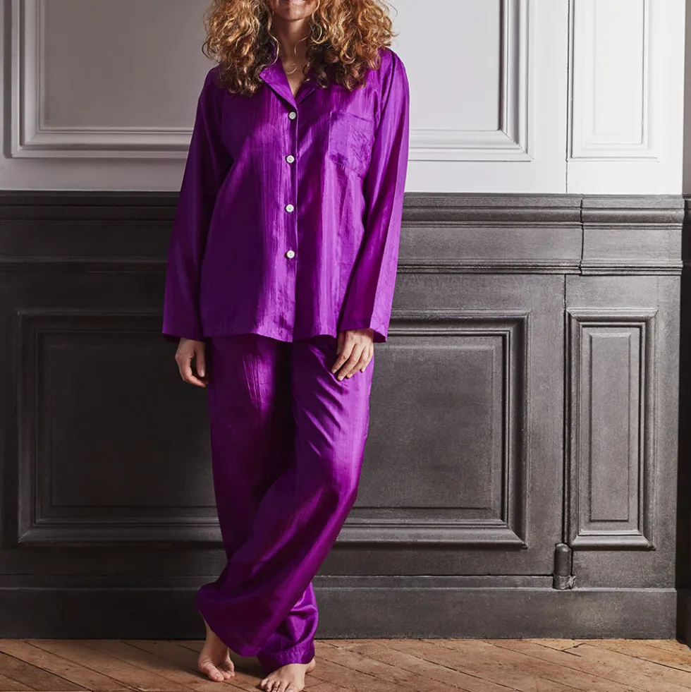 Merci - Pyjama en Soie - Violet