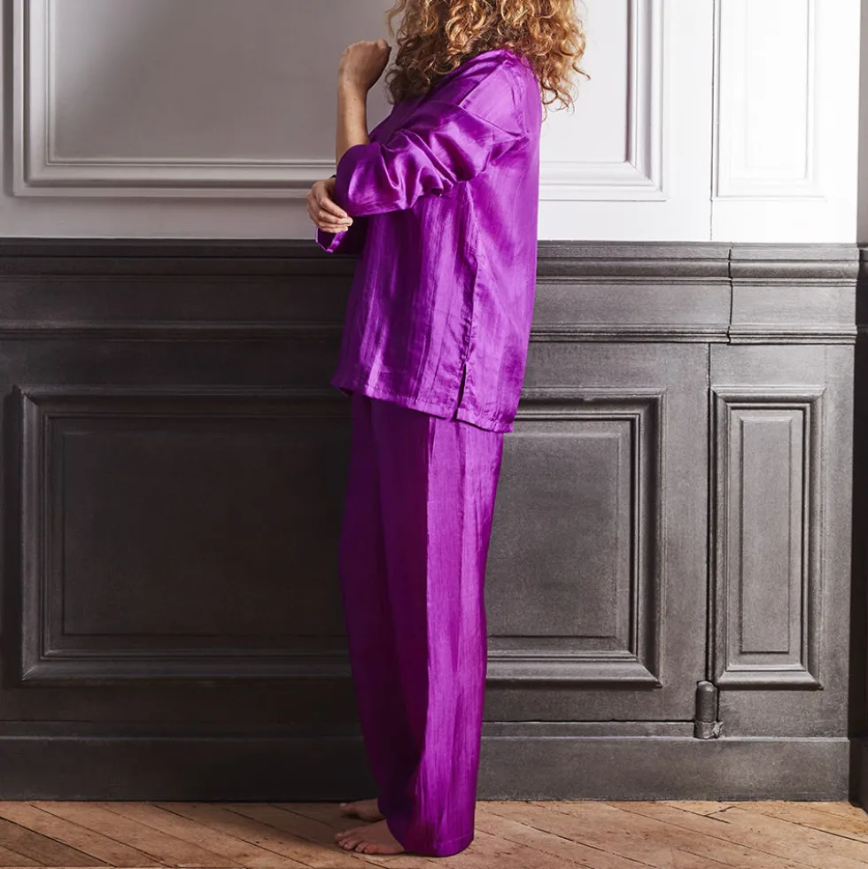 Merci - Pyjama en Soie - Violet