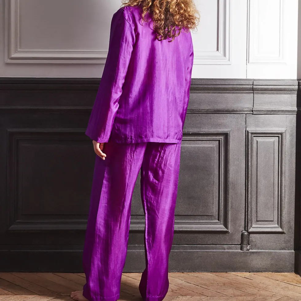Merci - Pyjama en Soie - Violet