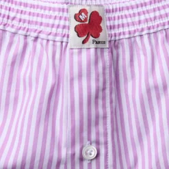 Merci - Short Jude Rayé - Mauve