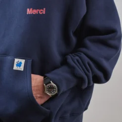 Merci - Sweat Aurelien - Marine & Rouge