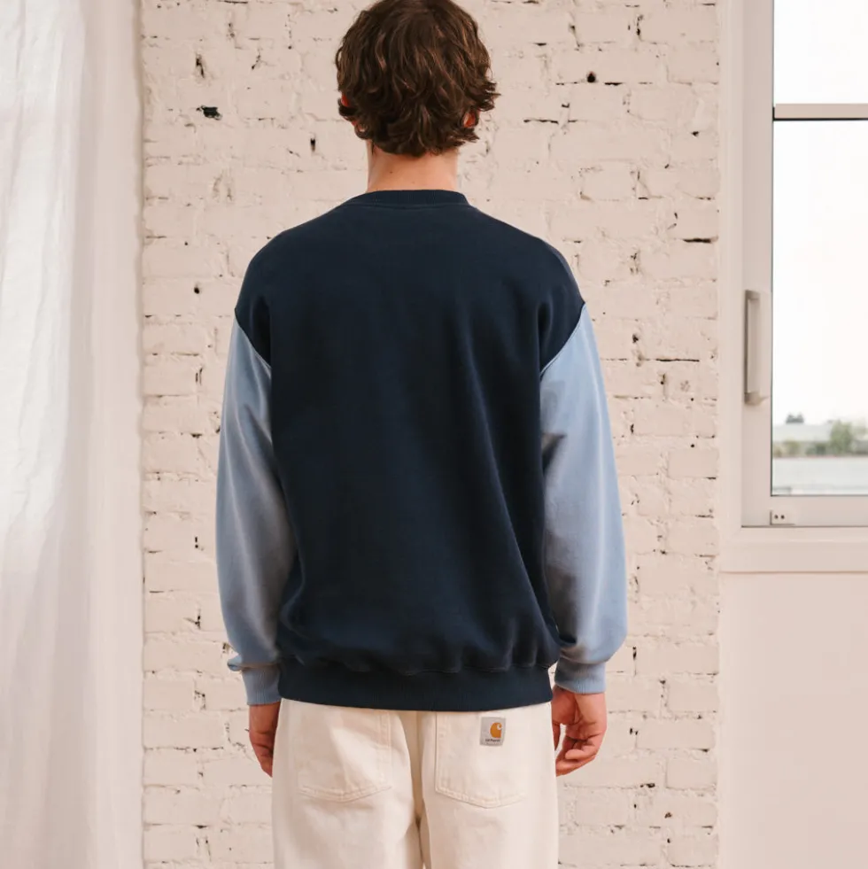 Merci - Sweat Dorian Bicolore - Marine & Bleu