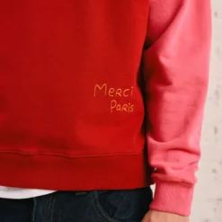 Merci - Sweat Dorian Bicolore - Rouge & Rose