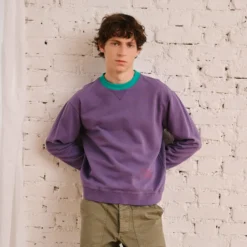 Merci - Sweat Dorian Bicolore - Violet & Vert