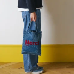 Merci - Tote Bag en coton - Denim