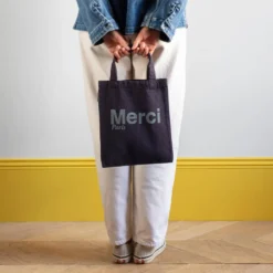 Merci - Tote Bag en coton - Marine
