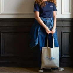 Merci - Tote bag en coton Non Merci "Rive Gauche" - Bleu