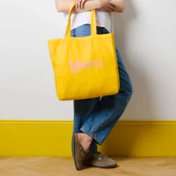 Merci - Tote Bag en coton - Ochre & Rose