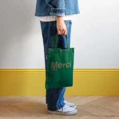 Merci - Tote Bag en coton - Vert