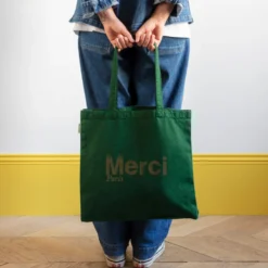 Merci - Tote Bag en coton - Vert