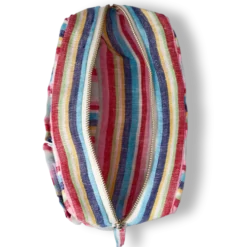 Merci - Trousse en lin lavé - Rayures Parasol