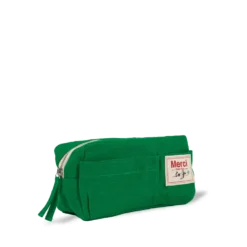 Merci - Trousse en lin lavé - Vert Potager