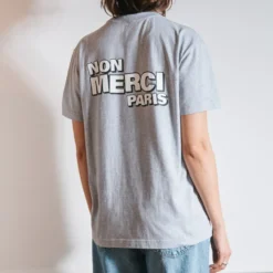 Merci - T-Shirt Enfant Non Merci - Gris