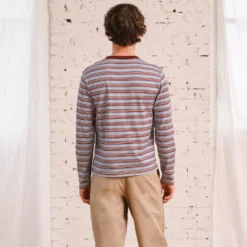 Merci - T-Shirt Julian - Bleu & Bordeaux