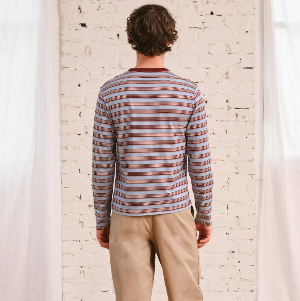 Merci - T-Shirt Julian - Bleu & Bordeaux